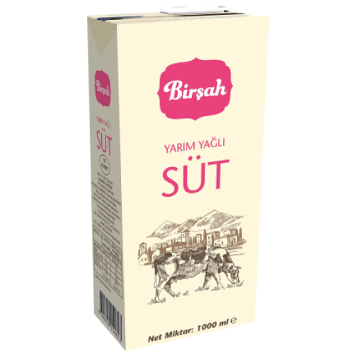 Birşah Süt Yarım Yağlı 1 L